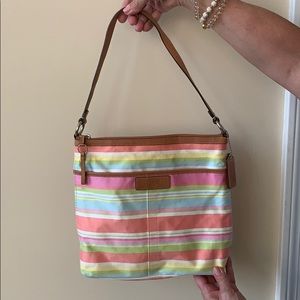 colorful coach shoulder bag